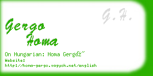 gergo homa business card